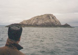 Jim looking towards The Lamb from the boat