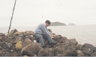 Jim operating on 6 mtrs; Bass Rock and Craigleith can be seen