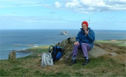 View of Bass Rock from North Berwick Law